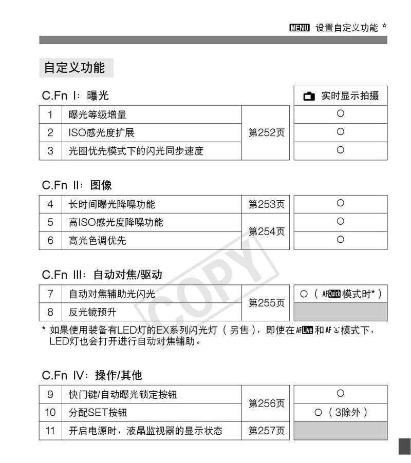 佳能相机使用说明图解（以图解方式轻松掌握佳能相机的使用技巧）