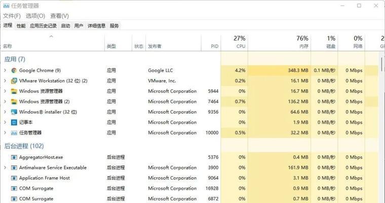 Win11任务管理器快捷键大全（掌握Win11任务管理器的快捷操作）