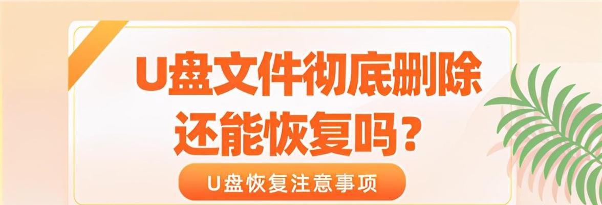 U盘文档删除恢复方法（快速恢复U盘中不小心删除的文档）