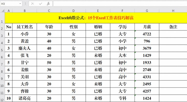 Excel办公常用功能大揭秘（解锁Excel办公技巧）