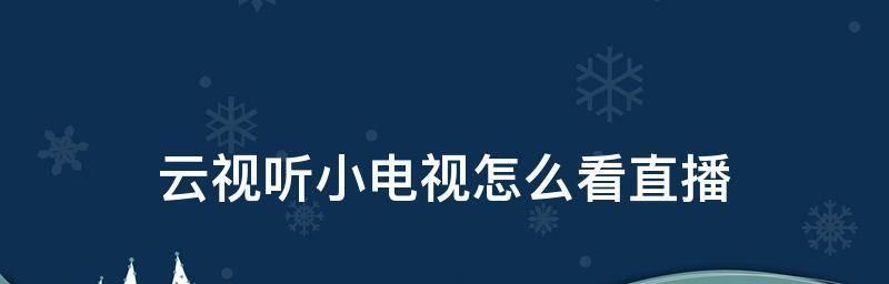 利用网络电视观看电视台节目的方法（以网络电视为媒介）